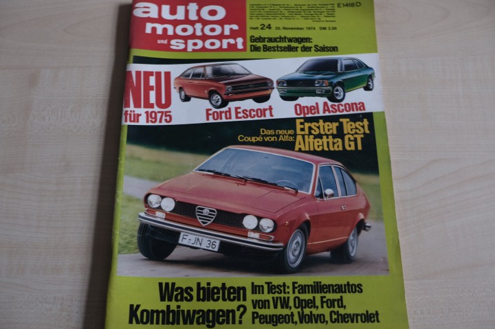 Deckblatt Auto Motor und Sport (24/1974)